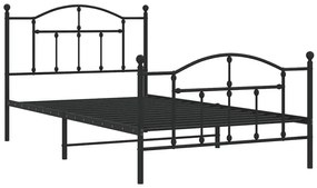 Czarne metalowe łóżko industrialne 100x200cm - Azos