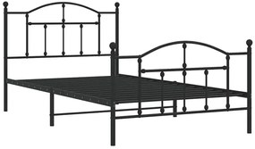 Czarne metalowe łóżko industrialne 100x200cm C1-W48