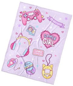 BedTex Kocyk dziecięcy Gamer Girl, 130 x 170 cm