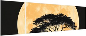 Obraz – Drzewo w złotej pełni księżyca II. (170x50 cm)
