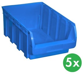 Plastikowy pojemnik COMPACT, 316 x 500 x 200 mm, 5 szt., niebieski