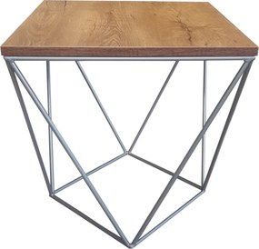 Stolik druciany kawowy Loft podstawa metalowa