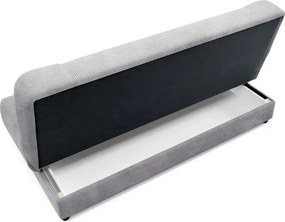 Wersalka z Funkcją Spania PIANO Wersalka Dwuosobowa Szara Sztruksowa do Salonu
