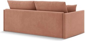 Różowa aksamitna rozkładana sofa 209 cm Shannon – Cosmopolitan Design