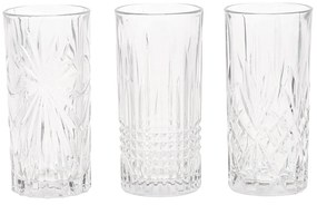 Zestaw 3 szklanek we wzory, 380 ml