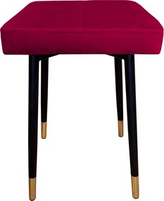Taboret MAX tkanina Welur stelaż metalowy STOŁEK LOFT : Kolor nogi - Czano-złota stożek, Kolor tkaniny - VELVET - MG31, Typ tkaniny - Velvet