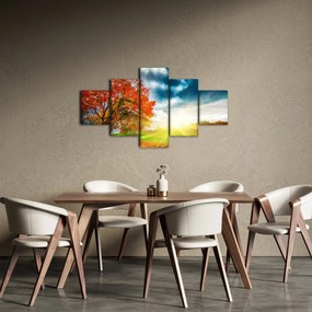 Obraz skąpanego w słońcu krajobrazu (125x70 cm)