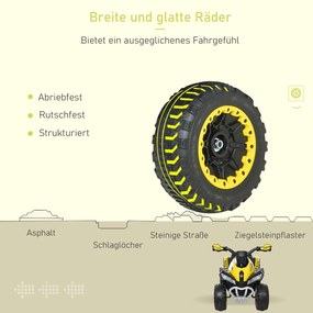 HOMCOM Jeździk dzieci pchacz samochód dziecięcy stopami odpychanie się światło muzyka żółty