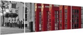 Obraz - Budki telefoniczne w Londynie (170x50 cm)
