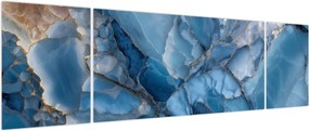 Obraz - Niebieski zróżnicowany marmur (170x50 cm)