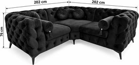Narożnik Moet 202x202 glamour pikowany Chesterfield personalizowany