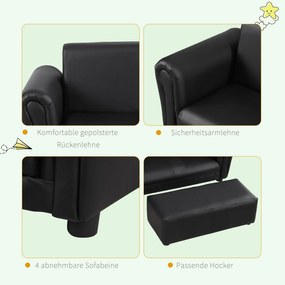 Fotel dziecięcy z pufą HOMCOM