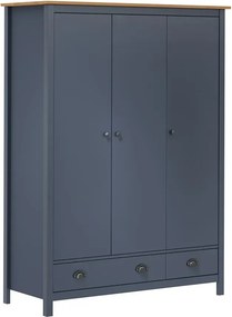 Trzydrzwiowa szara szafa D4-W03