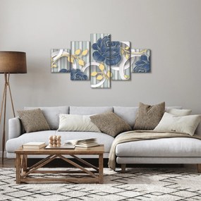 Obraz - róże i koła (125x70 cm)