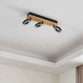 Eglo 901204 - Oprawa punktowa LED RIELVES 3xLED/4,2W/230V czarna/brązowa