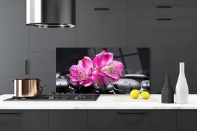 Panel Szklany Kwiaty Kamienie Zen Spa