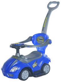 Baby Mix Odpychacz dla dzieci z prowadnicą 3w1 Mega Car, niebieski
