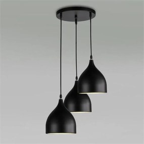 Lampa sufitowa loftowa metalowa wisząca AT17-3SZ-Black
