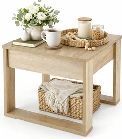 Kwadratowa ława z szufladą dąb sonoma A2-Z06