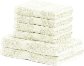 Komplet 6 jasnobeżowych ręczników DecoKing Bamby Ecru
