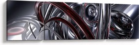 Obraz szarej abstrakcji (170x50 cm)