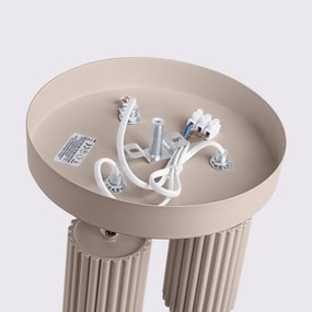 Plafon trzypunktowy KARBON 3P taupe okrągły SOLLUX  LIGHTING