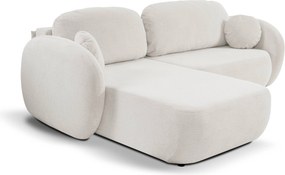 Masseno Narożnik AMICO z funkcją spania i pojemnikiem na pościel Narozniki L, Rozkładana sofa - Biały, ARAGON 01