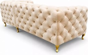 Narożnik Chesterfield Moet Light glamour luksusowy velvet 238x210 cm