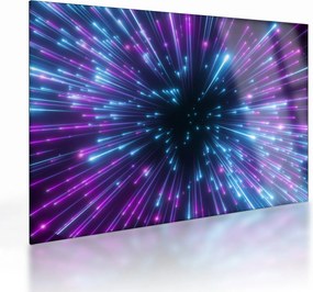 Obraz na szkle - Neonowa przestrzeń (70x50 cm)
