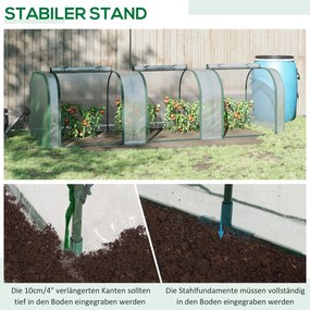 Outsunny Szklarnia Foliowa Cieplarnia Ogród Warzywny z Drzwiami Hodowla Roślin 295x100x80cm Przezroczysta | Aosom PL