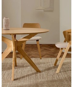 Okrągły stół z blatem w dekorze dębu ø 120 cm Naanim – Kave Home