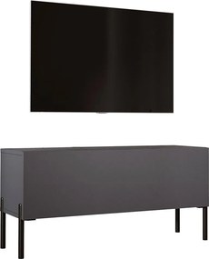 Szafka RTV w kolorze antracytowym, czarne nogi, 100 x 52 x 32 cm