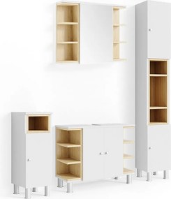 Zestaw mebli łazienkowych biały 79.6x32x64 aquis