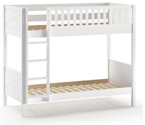 Białe piętrowe łóżko dziecięce 90x200 cm Scott – Vipack