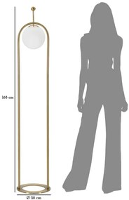 Lampa podłogowa GLAMY ARC, 168 cm