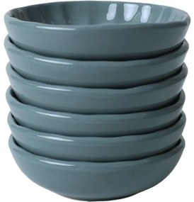 Zestaw 6 misek kamionkowych Laguna 12 cm, naftowy