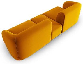 Musztardowa aksamitna sofa 246 cm Paolo – Milo Casa