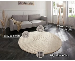 Kremowy dywan Mint Rugs Norwalk Fergus, ø 160 cm