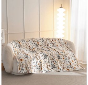 Mikropluszowy koc HERBALIS, kremowy Rozmiar: 150 x 200 cm