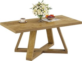 Stolik kawowy do salonu, prostokątny stolik kawowy w stylu rustykalnym, 120 cm, stolik do herbaty