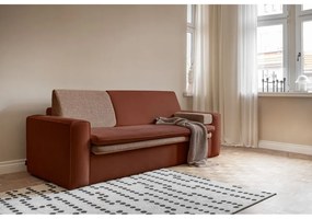 Ceglasta rozkładana sofa 237 cm Wilson – Miuform