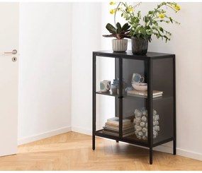 Czarna metalowa witryna Actona Newcastle, wys. 98,7 cm