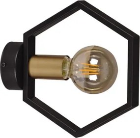 Czarny geometryczny kinkiet loftowy - 4X S527 L5-L80