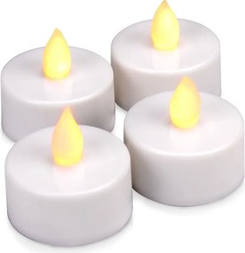 Dekoracyjny zestaw LED - 4 świeczki - biała ciepła