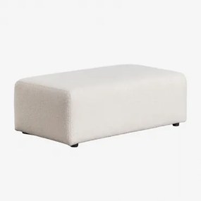 Pufa 112x60 Cm W Kolorze Jagnięcym Borjan Chenille Biały - Sklum