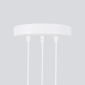 Lampa wisząca KARBON 3P biała ryflowana SOLLUX  LIGHTING