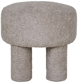 Jasnoszary puf z materiału bouclé Perth – House Nordic