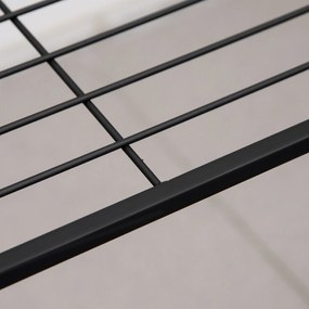 Outsunny Regał na kwiaty 3-poziomy Metalowy stojak na rośliny Do wnętrz i ogrodu Czarny 95x63x72cm | Aosom PL