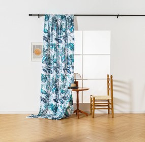 Designerska zasłona CORTINA 140x270 cm, wzorzysta Zawieszanie: Taśma z wiązaniami