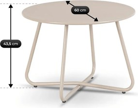 Zestaw Mebli Ogrodowych MEGARA Beżowy Sofa 2x Fotel Stolik Tarasowy Nowoczesny
